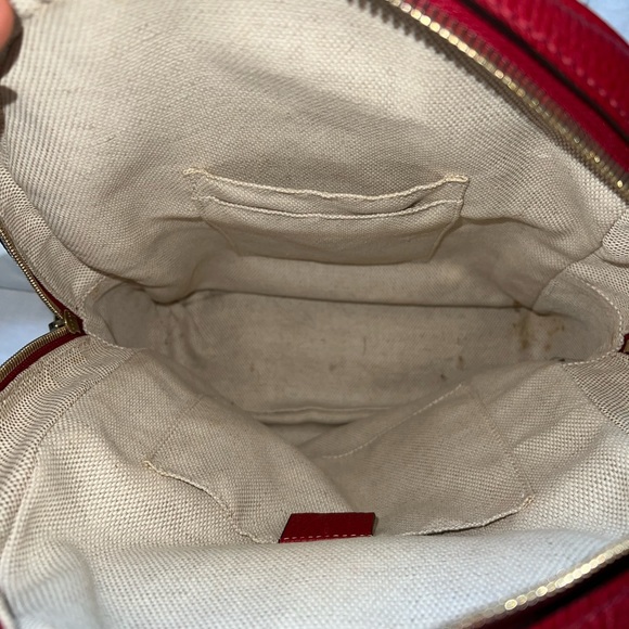 Gucci Soho GG Leather Backpack in Red - Picture 9 of 12